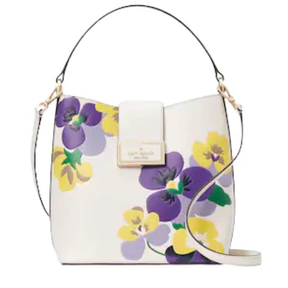 Kate Spade New York Reegan Pansy Toss Bucket Bag.